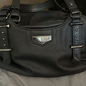 Simply Vera Vera Wang Black Handbag with Silver Details